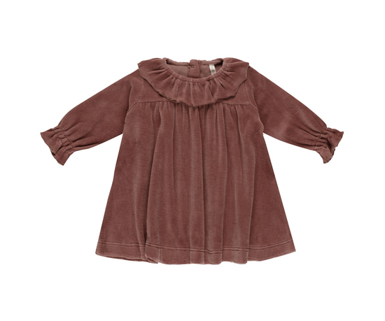 Velour Baby Dress || Cranberry