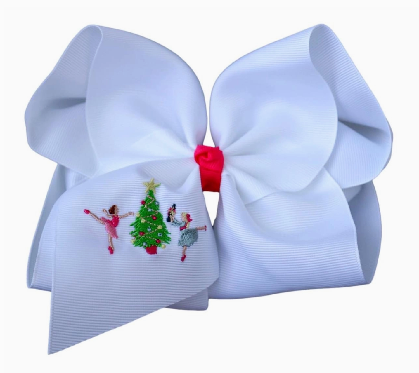 Nutcracker Embroidered Hair Bow - Nylon Headband