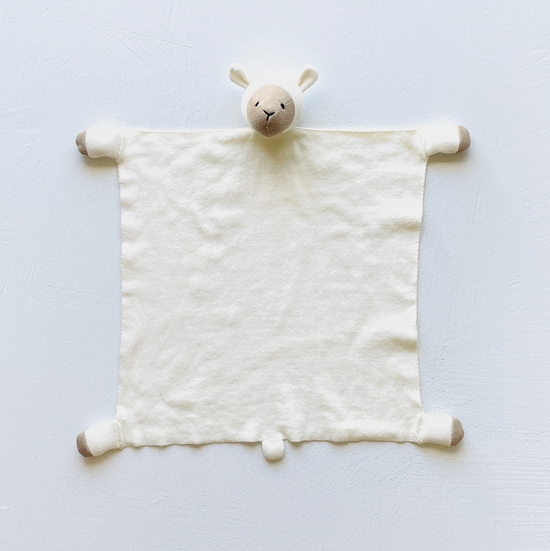 Lamb - Organic Baby Lovey Security Blanket Cuddle Cloth