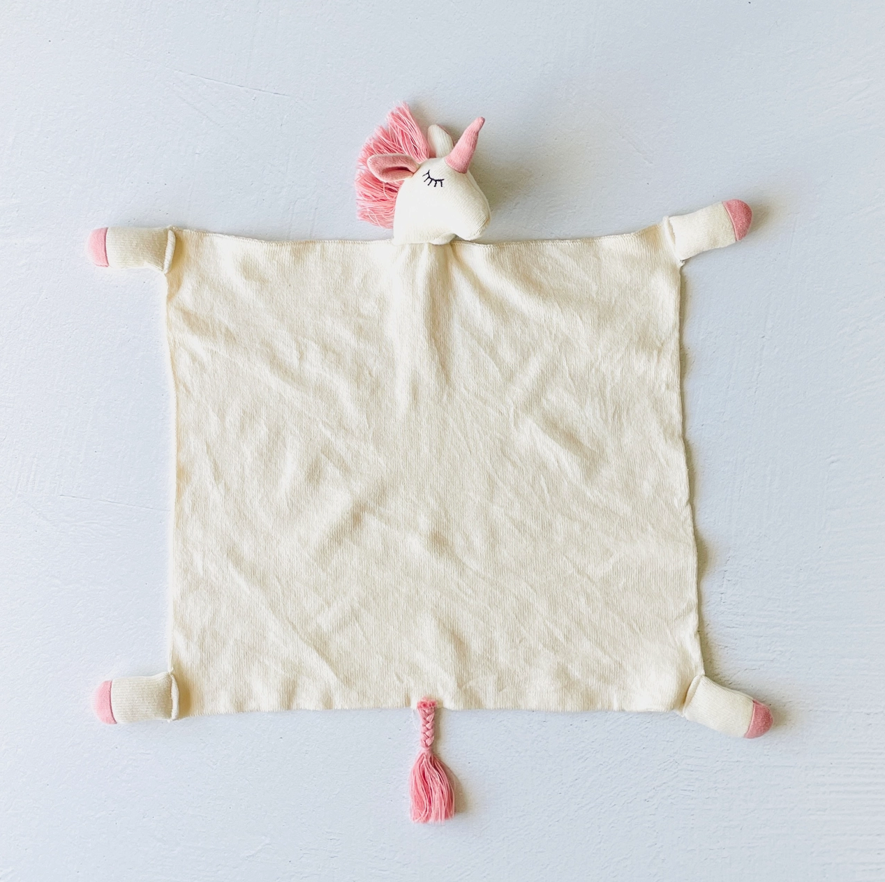 Unicorn - Organic Baby Lovey Security Blanket Cuddle Cloth