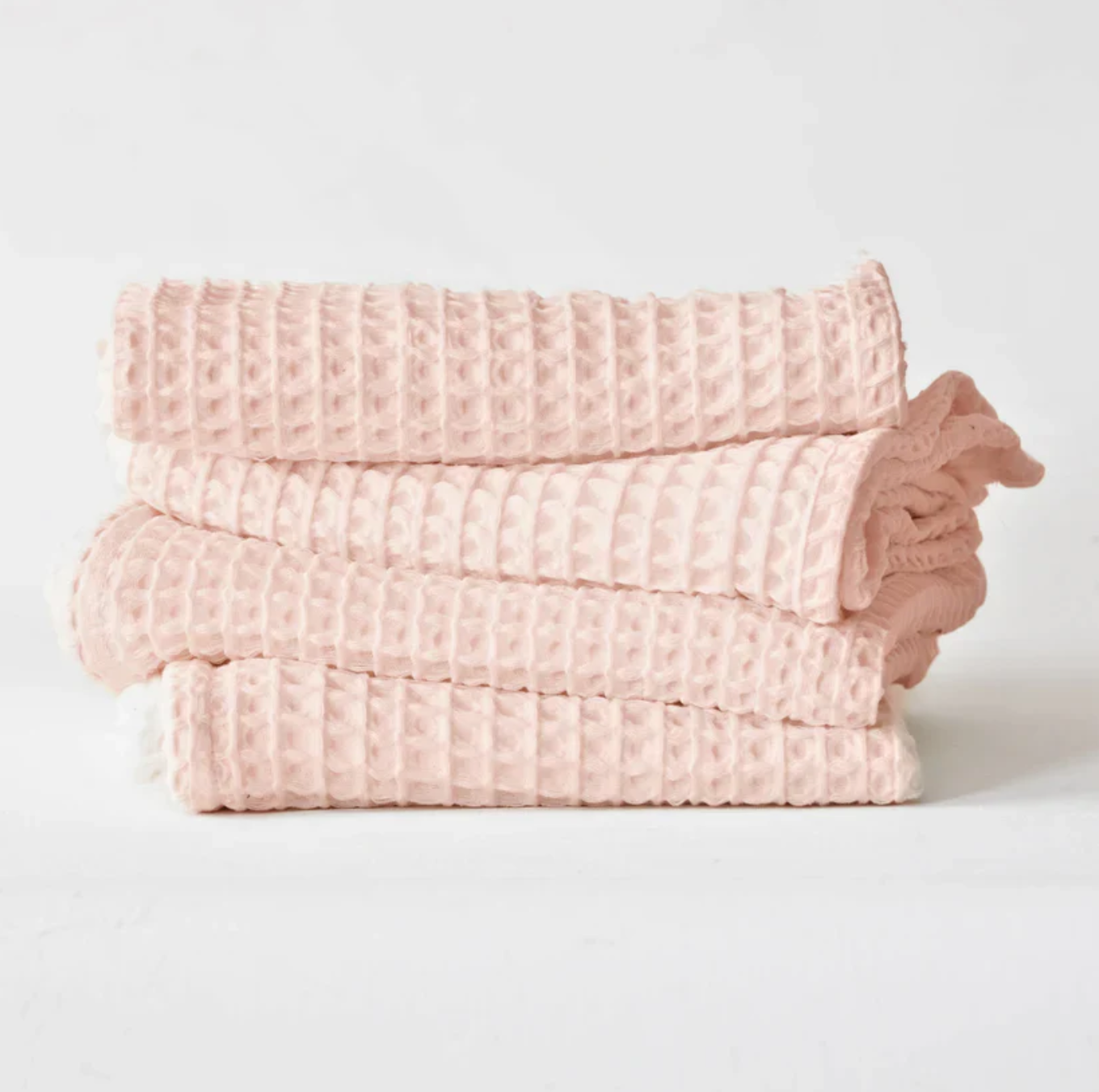 Organic Waffle Baby Blanket - Pink