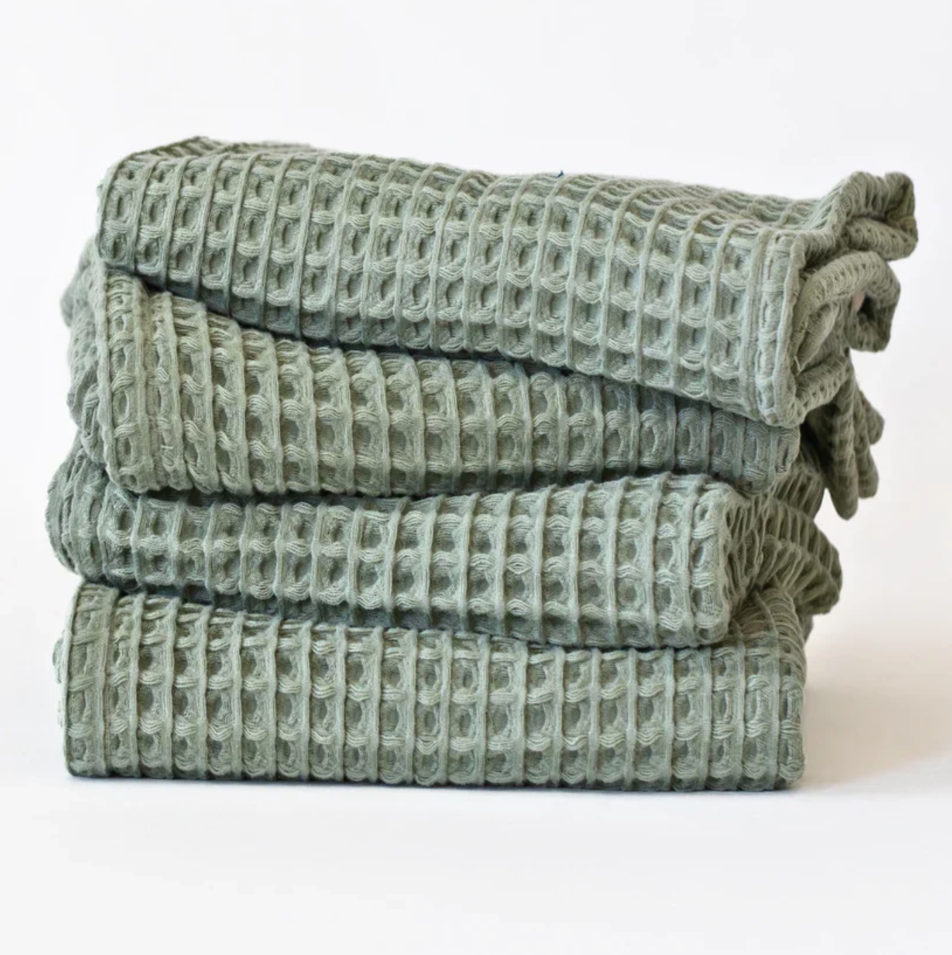 Organic Waffle Baby Blanket - Sage