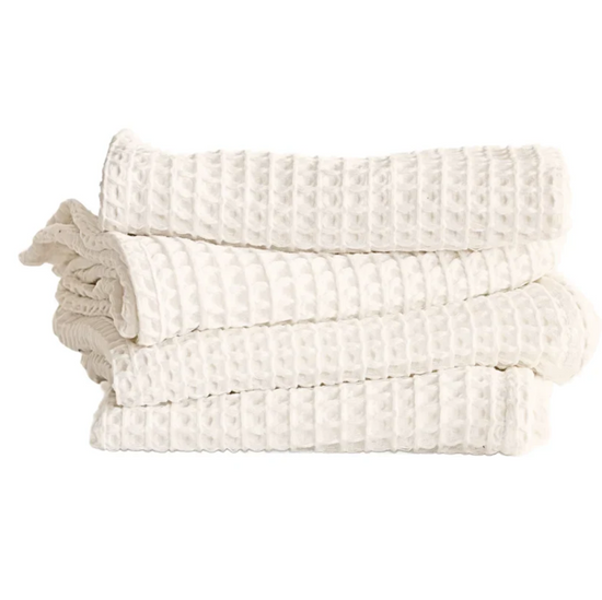 Organic Waffle Baby Blanket - Ecru