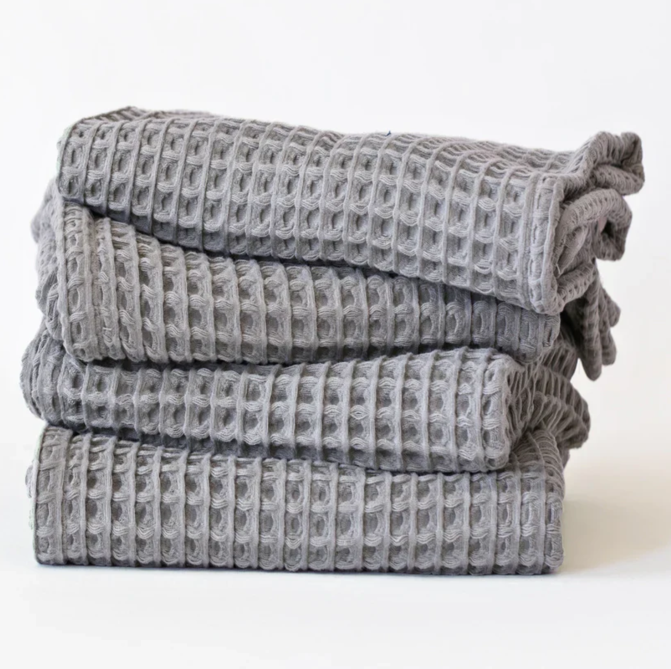 Organic Waffle Baby Blanket - Gray