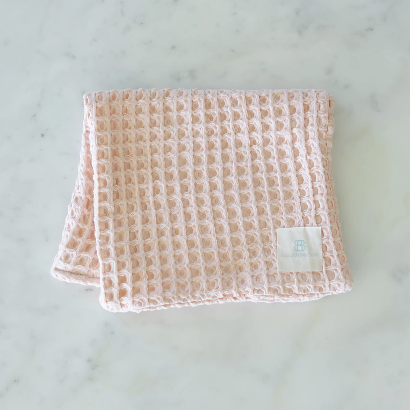 Organic Waffle Burp Cloth - Pink