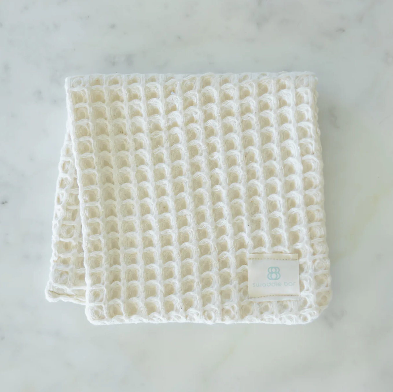 Organic Waffle Burp Cloth - Ecru