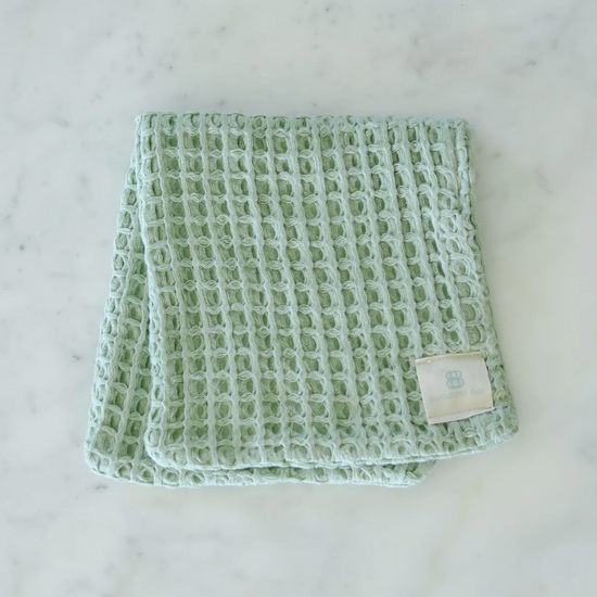 Organic Waffle Burp Cloth - Sage