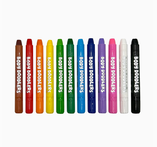 Body Doodlers Face & Body Crayons - Set of 12 Colors