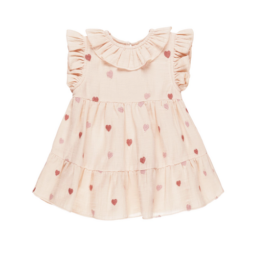 Charlotte Dress - Heart Embroidery