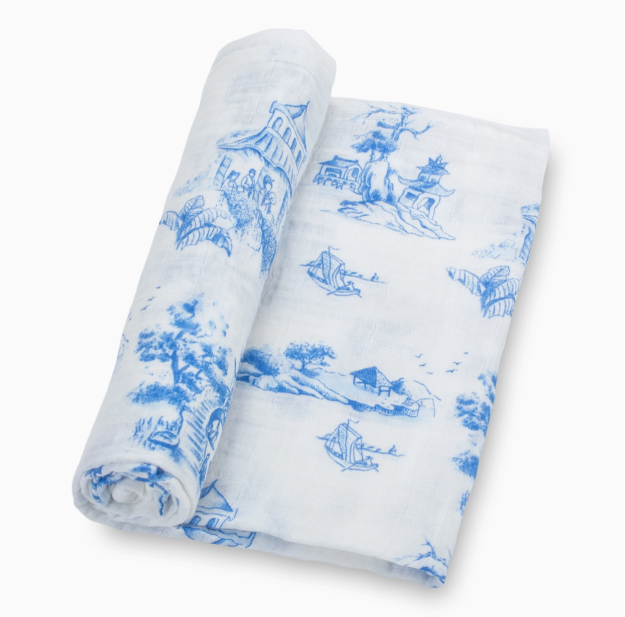 Chinoiserie Baby Swaddle Blanket