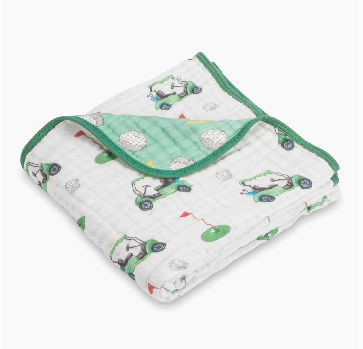 Golf A Round Sports Theme Baby Toddler Organic Muslin Quilt