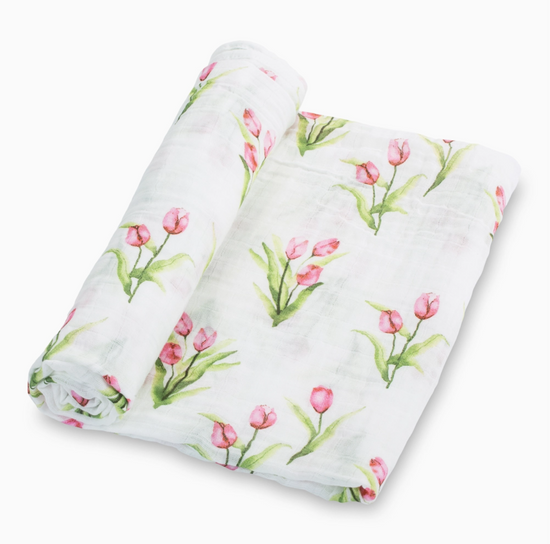 Tulip Garden Baby Swaddle Blanket