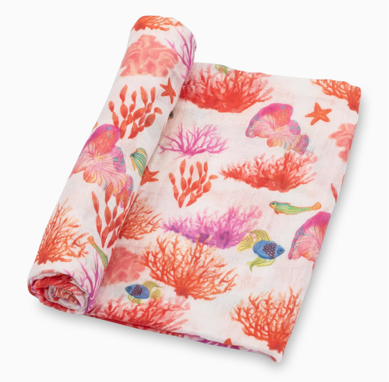 Under the Sea Beautiful Coral Baby Swaddle Blanket