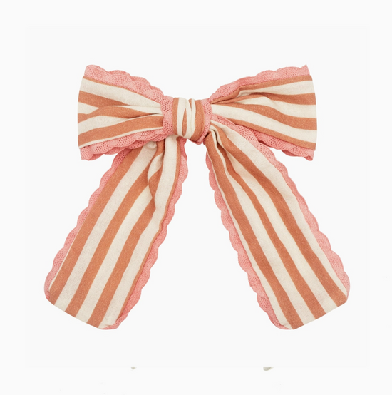 Stripy Scallop Long Bow Clip