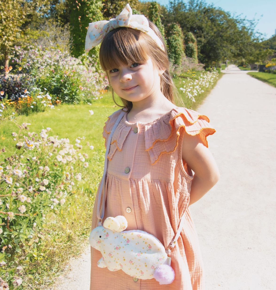 Tiny Blossom Double Bow Headband