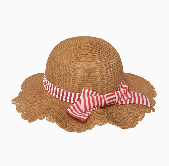 Scalloped Straw Sun Hat 3-6 Years