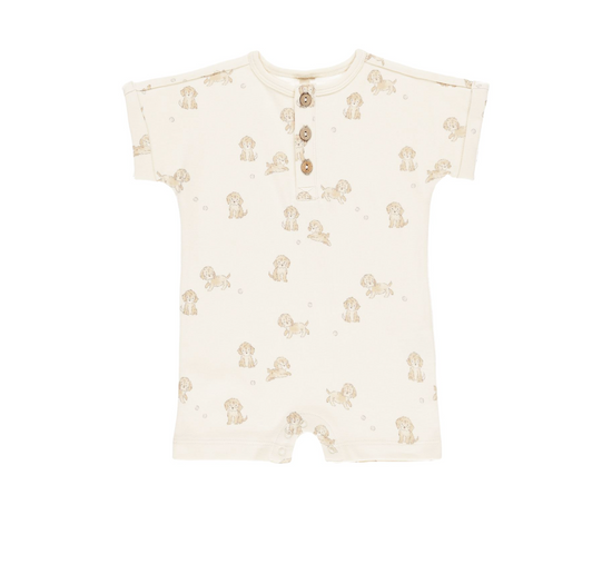 Short Sleeve One-Piece - Puppies