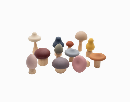 Mushroom Toy | Wood & Silicone + Imaginative + Montessori