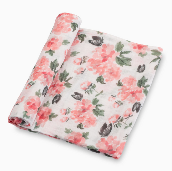 Pretty in Peony Baby Swaddle Blanket