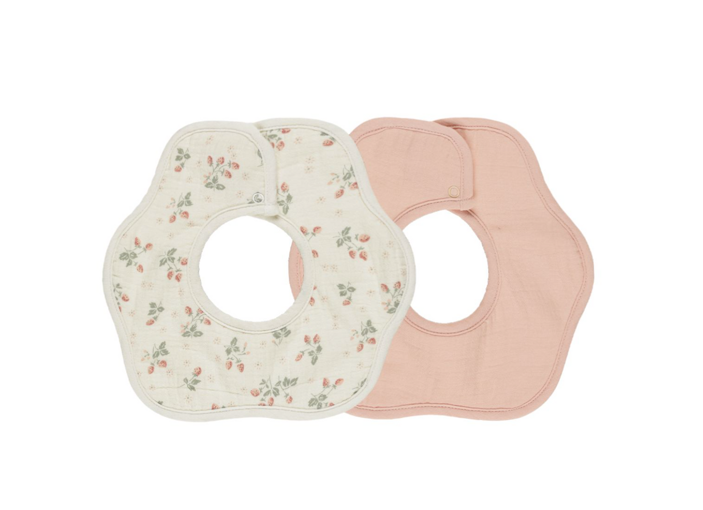 Flower Bib, 2 Pack || Strawberries, Melon