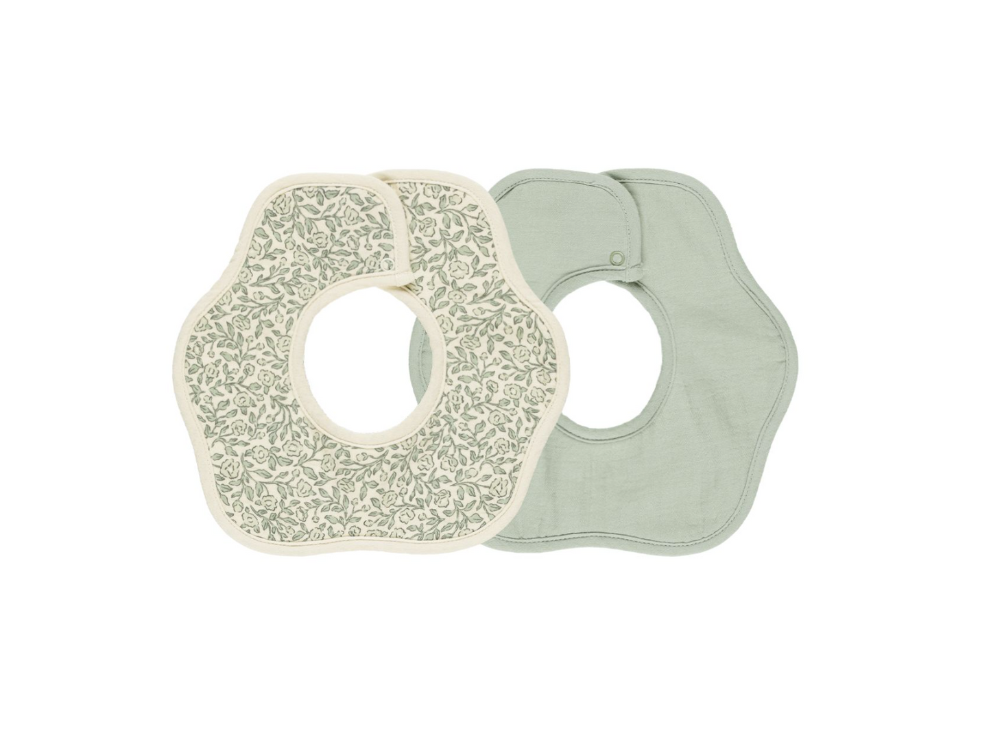 Flower Bib, 2 Pack || Green Garden, Sage