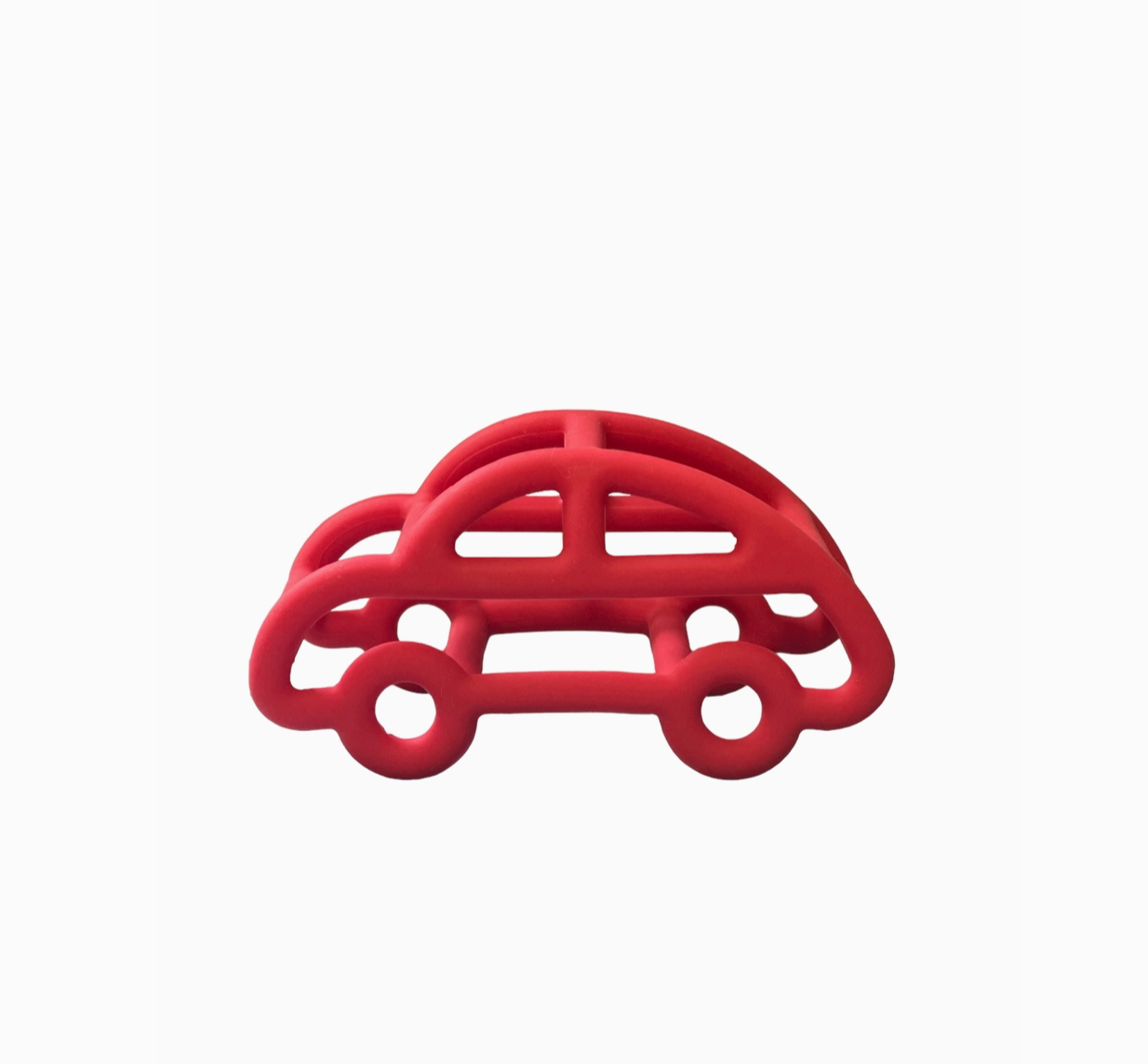 3D Silicone Car Teether - Red