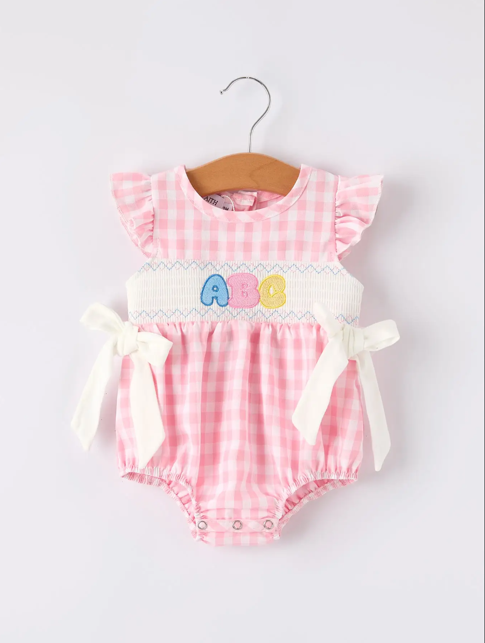 Back To School "Abc" Applique Girls Romper