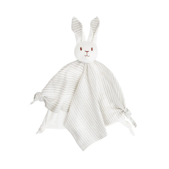 Load image into Gallery viewer, Organic Bunny Blanket Lovey Friend - Grey Ombre Stripe
