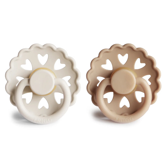 Load image into Gallery viewer, FRIGG Andersen Natural Rubber Baby Pacifier (Cream / Silky Satin) - 6-18M
