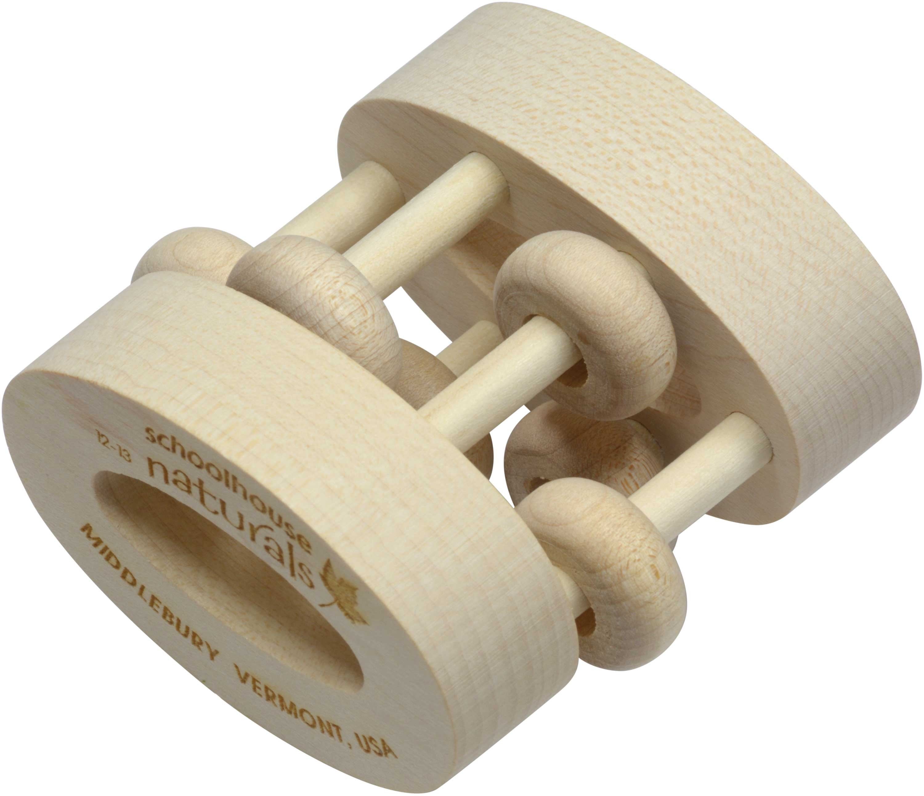Natural Oval Bead Rattle – The Eden Baby