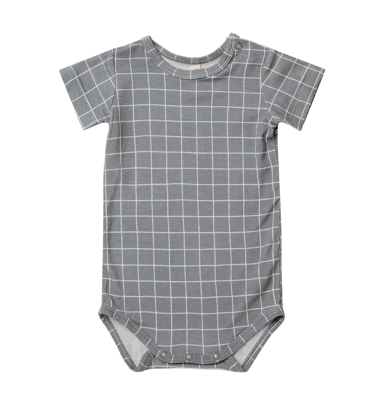 Load image into Gallery viewer, Bamboo Short sleeve Bodysuit - Grid
