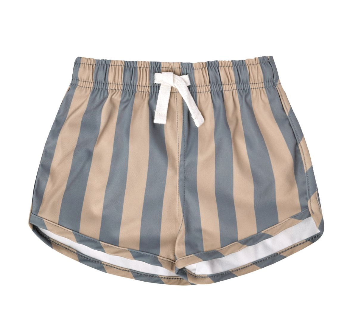 Boys Swim Shorts - Ocean + Latte Stripe