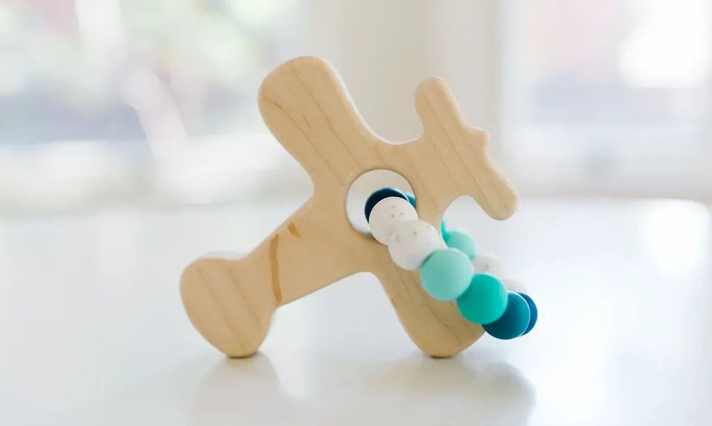 Load image into Gallery viewer, Airplane Wood Grasping Toy
