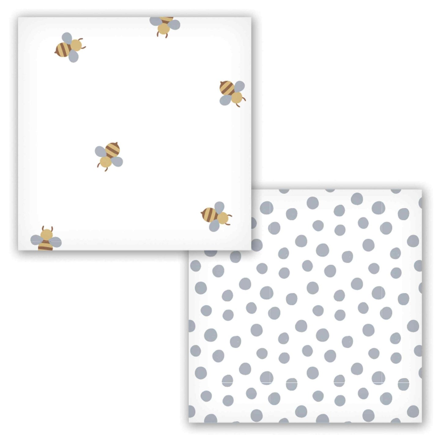 Load image into Gallery viewer, Lulujo Cotton Swaddles – Bees &amp;amp; Dots
