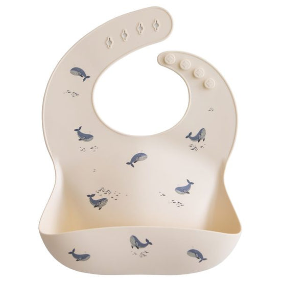 Silicone Baby Bib (Whales)