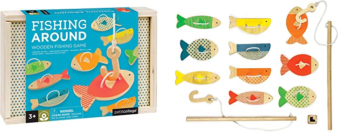 Petit Collage Fishing Around Wooden Game – the eden baby