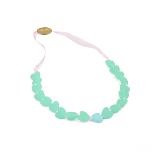 Load image into Gallery viewer, Spring Heart Jr. Necklace - Spearmint (Glow in the Dark)
