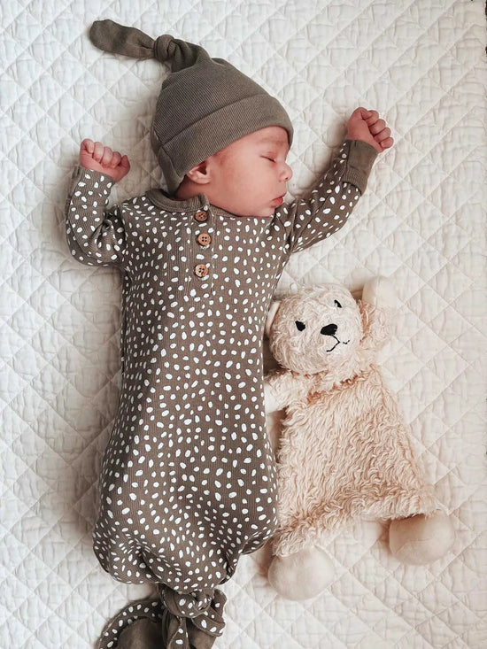 Organic Flat Faux Fur Benny Snuggle Bear Sherpa Toy