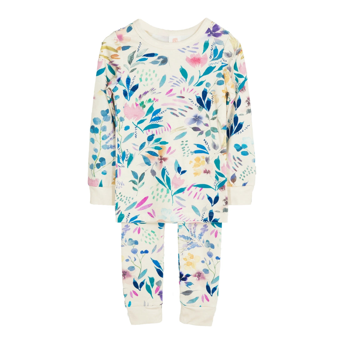 Kids Long John Pajama Set - Wistful Floral